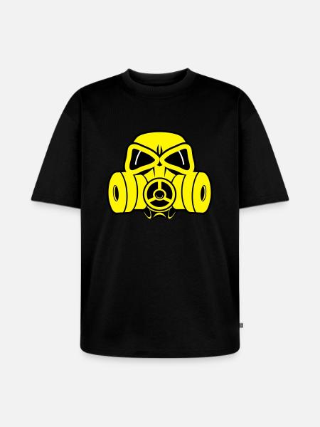 Gasmaske - Unisex Premium Oversized Bio T-Shirt - Schwarz