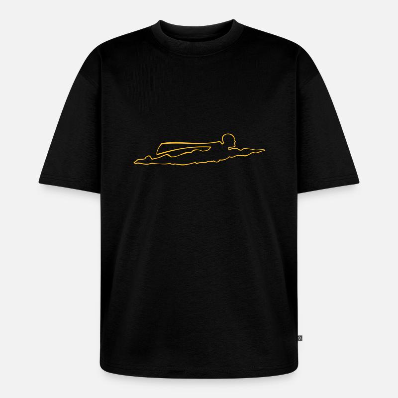 Superheld - Unisex Premium Oversized Bio T-Shirt - Schwarz