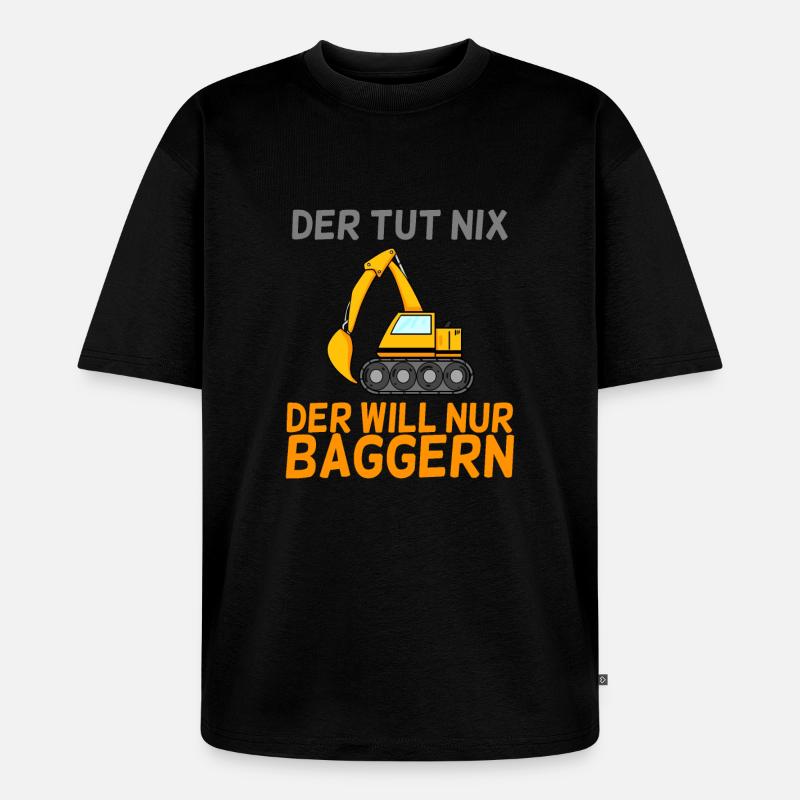 Bagger Baggern - Unisex Premium Oversized Bio T-Shirt - Schwarz