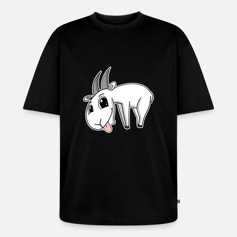 Chèvre Chèvre Buck - T-shirt Premium bio oversize Unisexe - noir