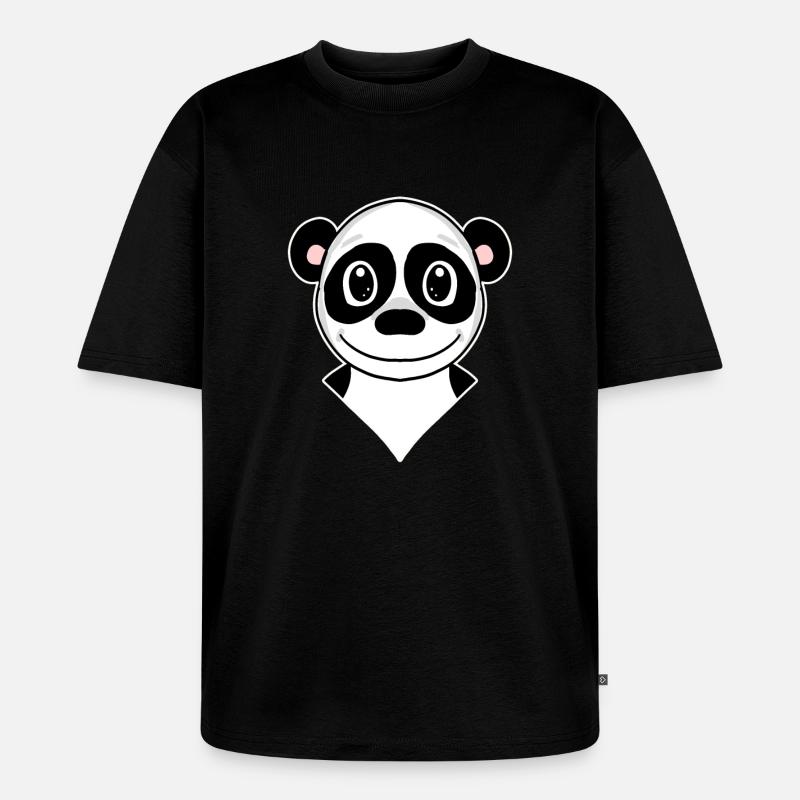 Panda - T-shirt Premium bio oversize Unisexe - noir