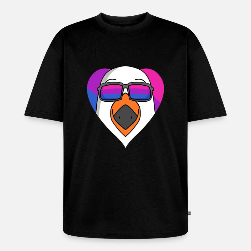 Bisexuell Möwe Geschenk - Unisex Premium Oversized Bio T-Shirt - Schwarz