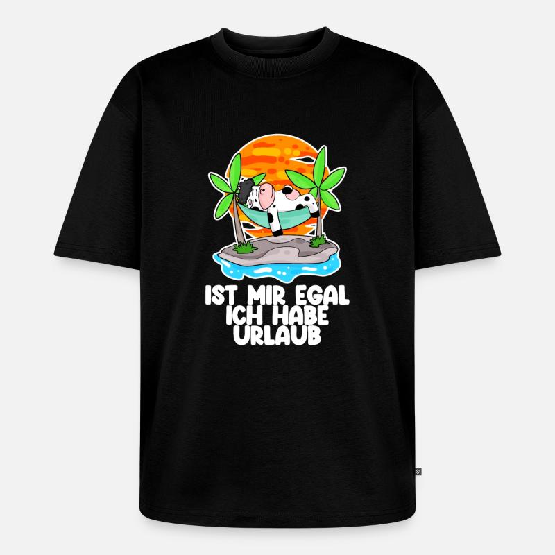 Urlaub - Unisex Premium Oversized Bio T-Shirt - Schwarz