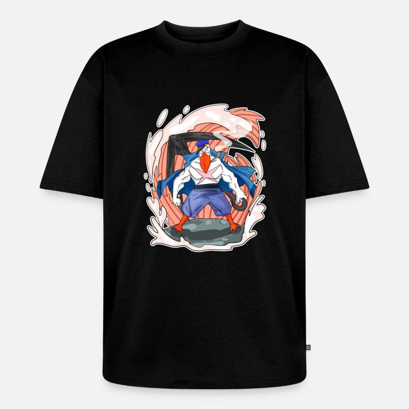 Möwe - Unisex Premium Oversized Bio T-Shirt - Schwarz