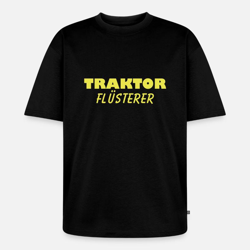 traktor flüsterer - Unisex Premium Oversized Bio T-Shirt - Schwarz