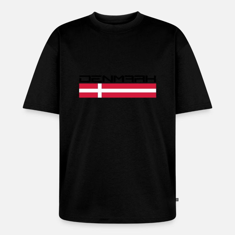 Denmark Logo Design - Unisex Premium Oversized Bio T-Shirt - Schwarz