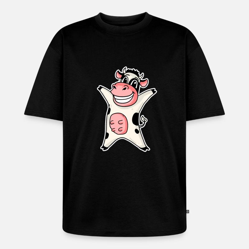 Cow - Unisex Premium Oversized Organic T-Shirt - black