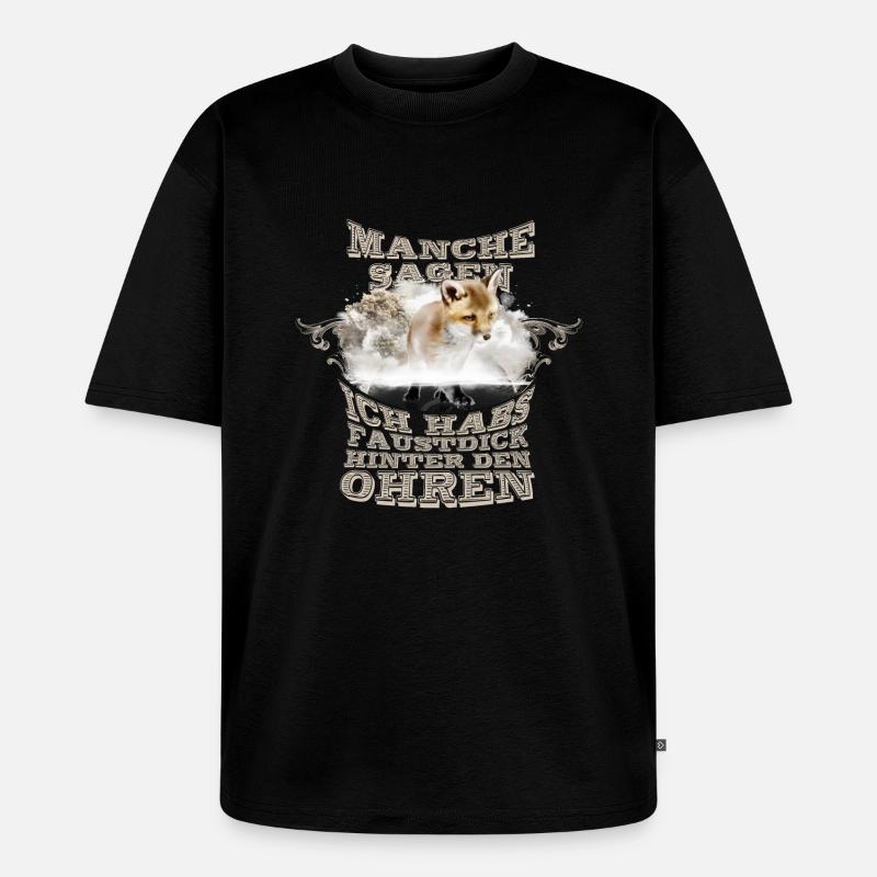 fuchs faustdick bengel - Unisex Premium Oversized Bio T-Shirt - Schwarz