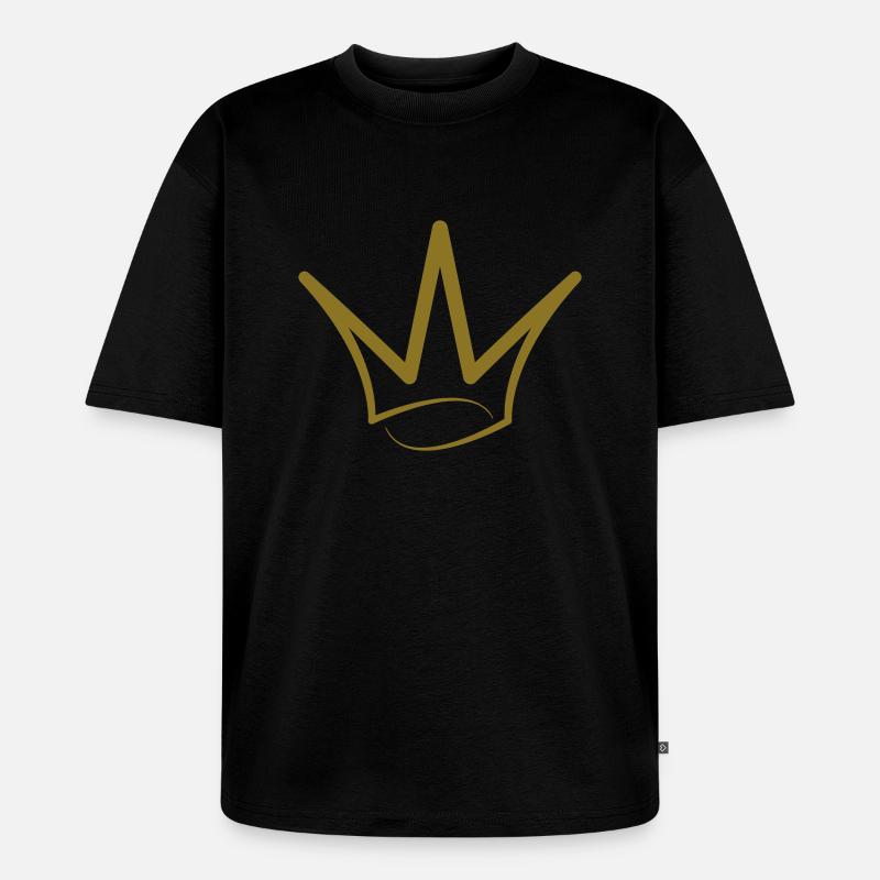 Krone - Unisex Premium Oversized Bio T-Shirt - Schwarz