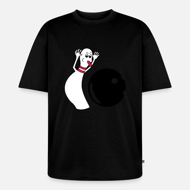 Bowling Pin - Unisex Premium Oversized Bio T-Shirt - Schwarz