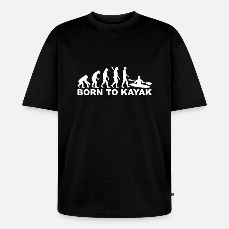 Evolution Kayak - Unisex Premium Oversized Organic T-Shirt - black