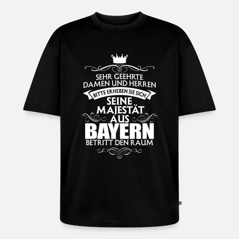 BAYERN - Majestät - Unisex Premium Oversized Bio T-Shirt - Schwarz