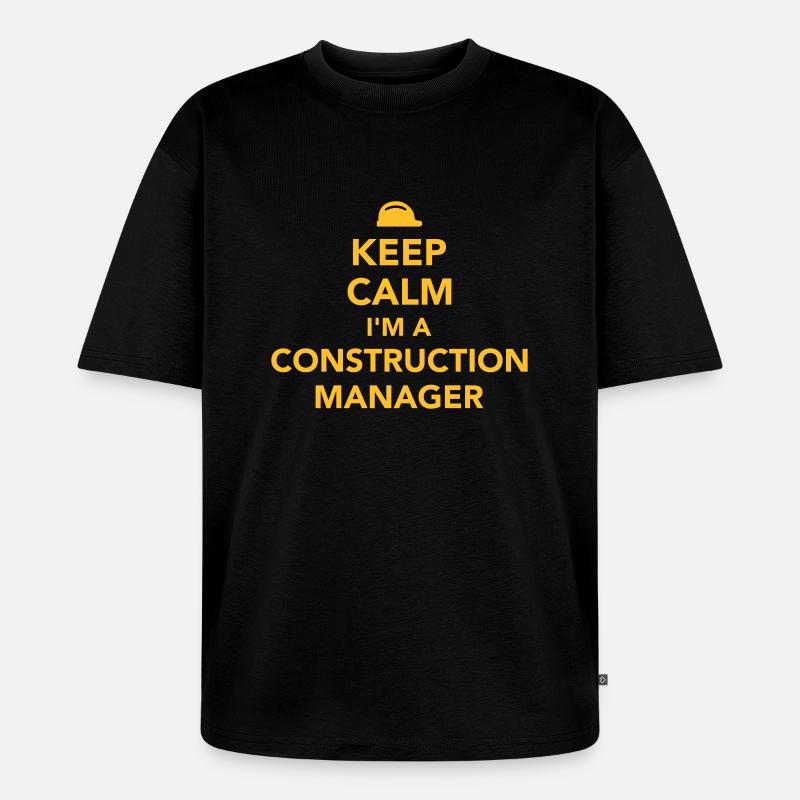 Bauleiter - Unisex Premium Oversized Bio T-Shirt - Schwarz