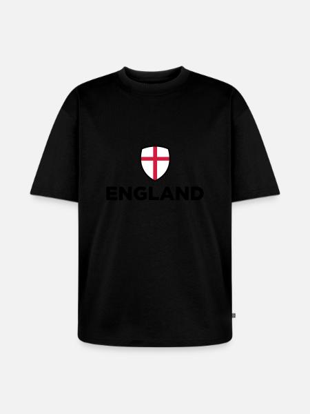 Drapeau national de l Angleterre - T-shirt Premium bio oversize Unisexe - noir