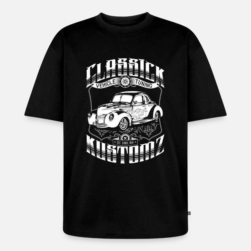 Hot Rod - Classick Kustomz (white) - Unisex Premium Oversized Bio T-Shirt - Schwarz