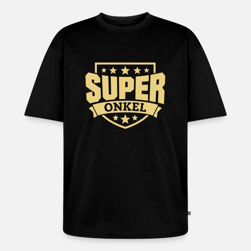 Super Onkel - Unisex Premium Oversized Bio T-Shirt - Schwarz