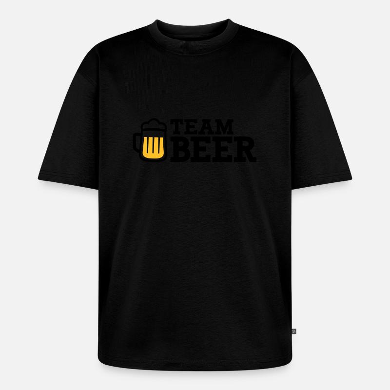 Bier - Unisex Premium Oversized Bio T-Shirt - Schwarz