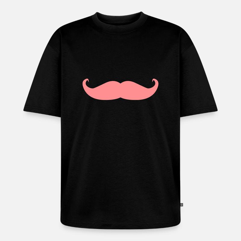 Bart / Moustache - Unisex Premium Oversized Bio T-Shirt - Schwarz