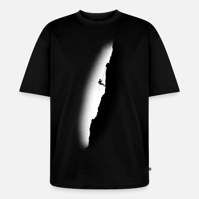 Mountain Climber - Bergsteiger - klettern - Unisex Premium Oversized Bio T-Shirt - Schwarz