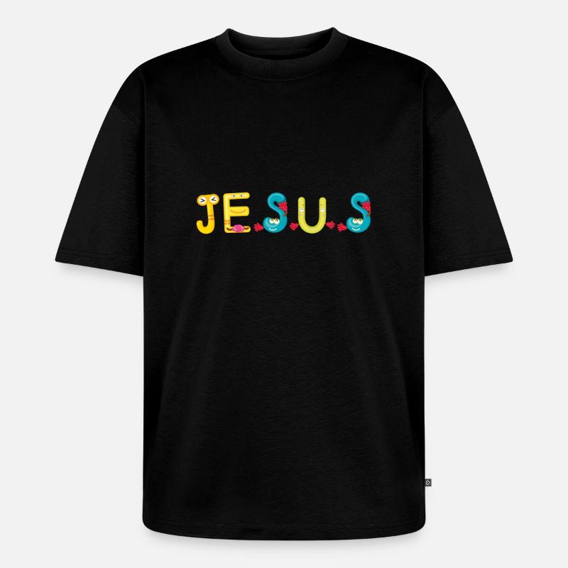 Jesus - Unisex Premium Oversized Bio T-Shirt - Schwarz