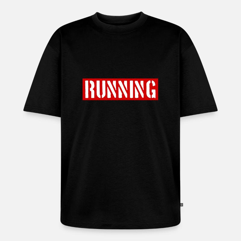 Marathon - Running - Jogging - Läufer - Unisex Premium Oversized Bio T-Shirt - Schwarz
