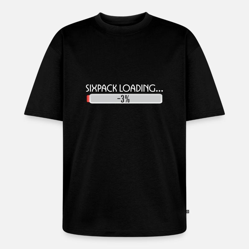 SIXPACK LOADING-2 - Unisex Premium Oversized Bio T-Shirt - Schwarz