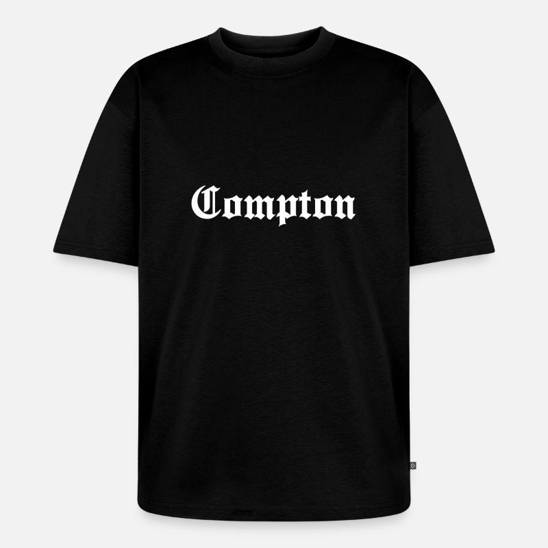 COMPTON white - Unisex Premium Oversized Bio T-Shirt - Schwarz