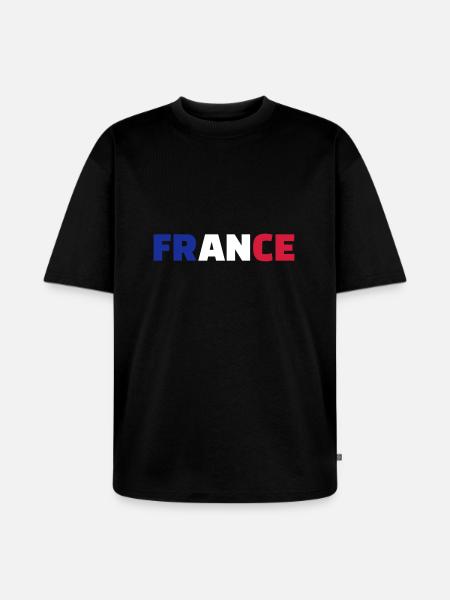 Frankreich - Unisex Premium Oversized Bio T-Shirt - Schwarz