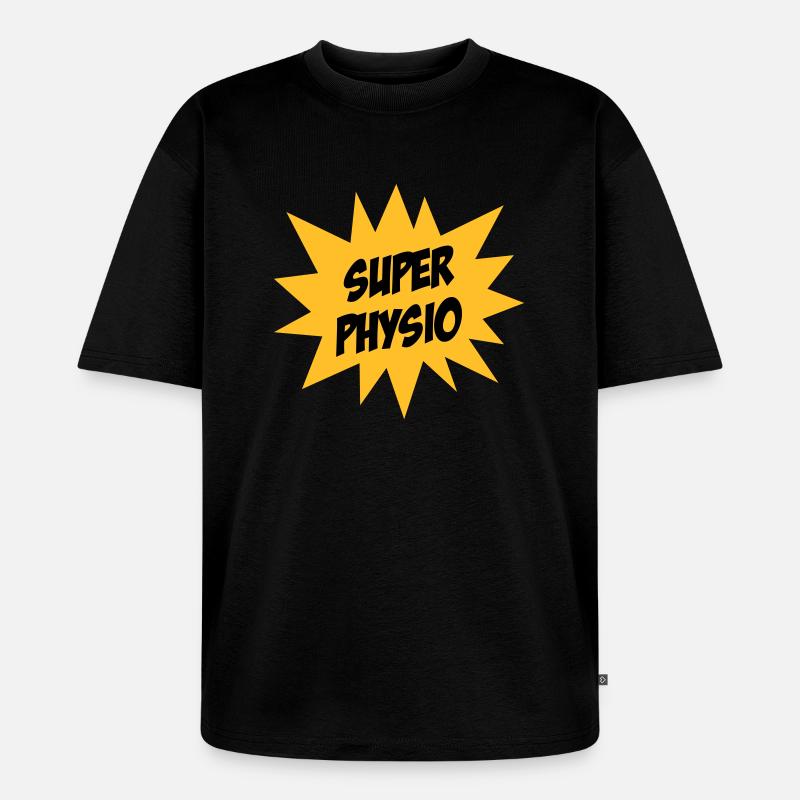 Super Physio - Unisex Premium Oversized Bio T-Shirt - Schwarz