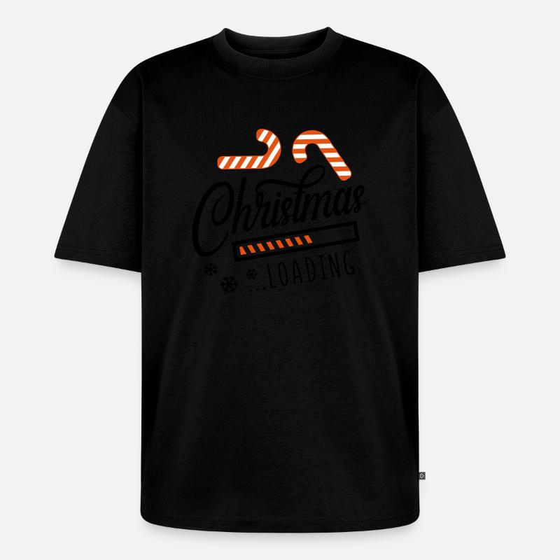christmas loading - Unisex Premium Oversized Bio T-Shirt - Schwarz