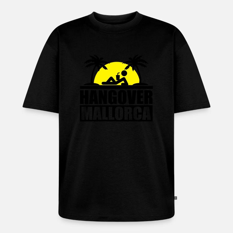 hangover_mallorca_2f - Unisex Premium Oversized Bio T-Shirt - Schwarz