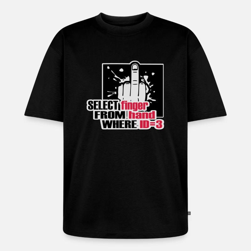 SELECT finger FROM hand - Unisex Premium Oversized Bio T-Shirt - Schwarz