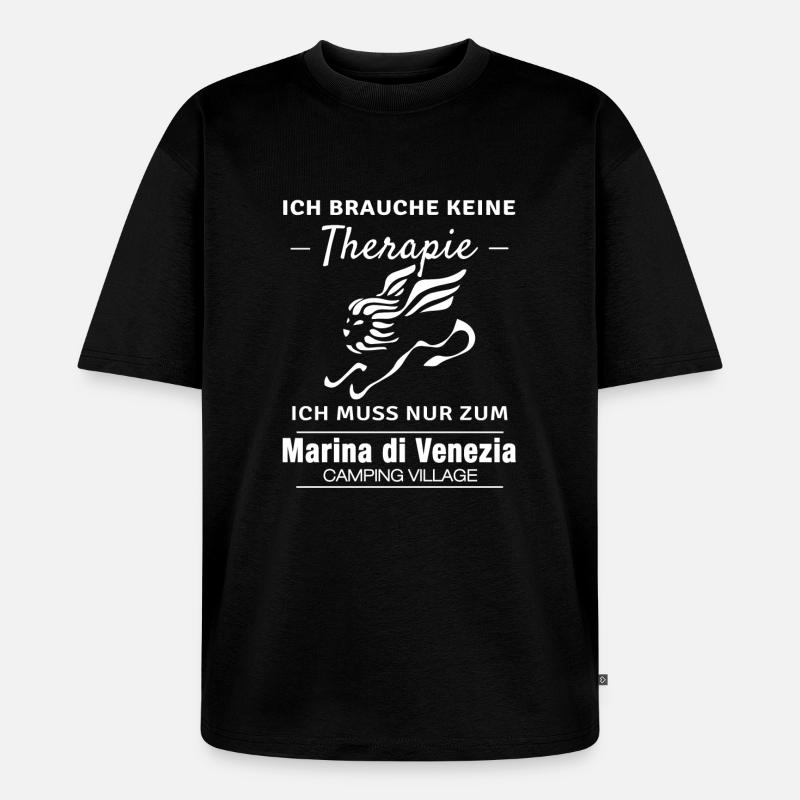 Venedig Camping Village - Unisex Premium Oversized Bio T-Shirt - Schwarz