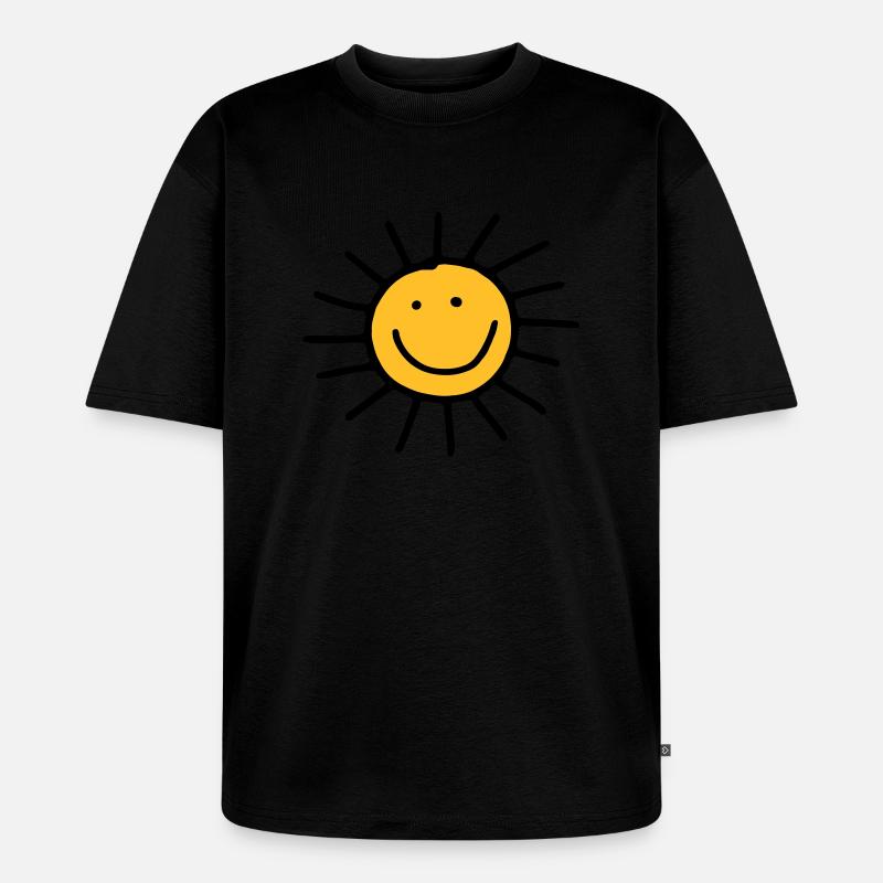 Sonne - Unisex Premium Oversized Bio T-Shirt - Schwarz