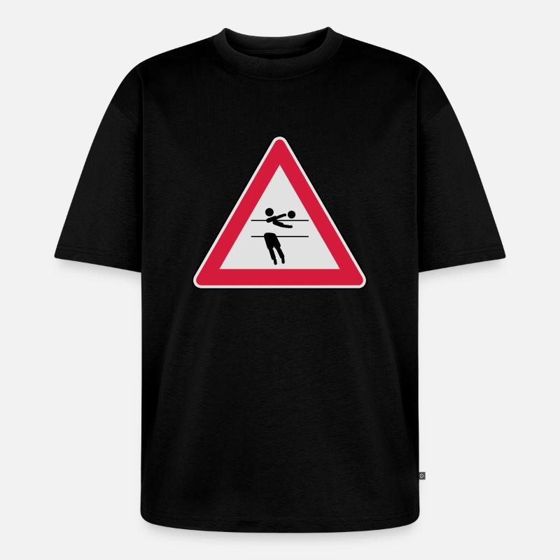 Achtung, Volleyball wird gespielt! - Unisex Premium Oversized Bio T-Shirt - Schwarz