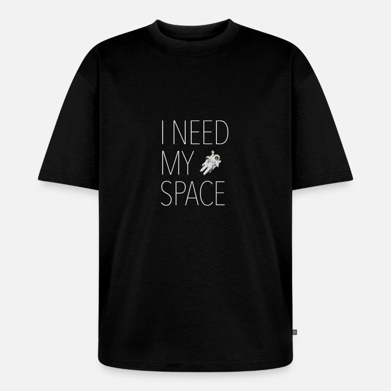 L'astronaute dans l'espace - T-shirt Premium bio oversize Unisexe - noir