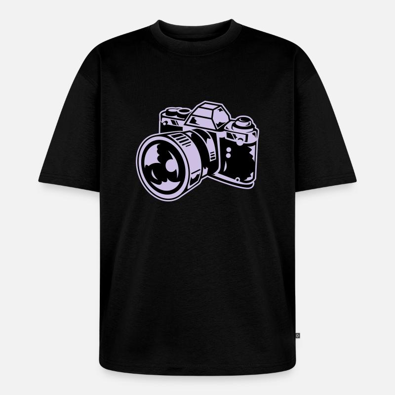 camera - Unisex Premium Oversized Bio T-Shirt - Schwarz