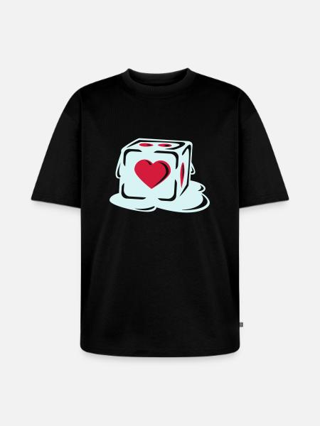 With Heart - Unisex Premium Oversized Organic T-Shirt - black