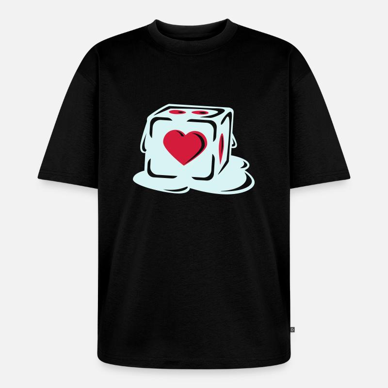 With Heart - T-shirt Premium bio oversize Unisexe - noir