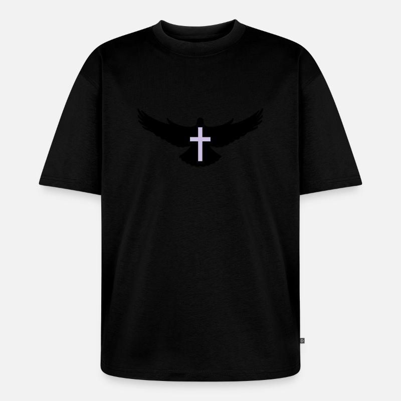 taube_heiliger_geist2 - T-shirt Premium bio oversize Unisexe - noir
