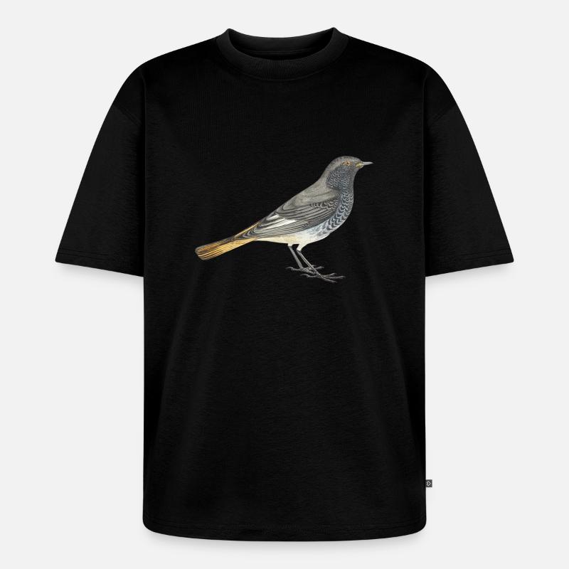 Hausrotschwanz - Unisex Premium Oversized Bio T-Shirt - Schwarz