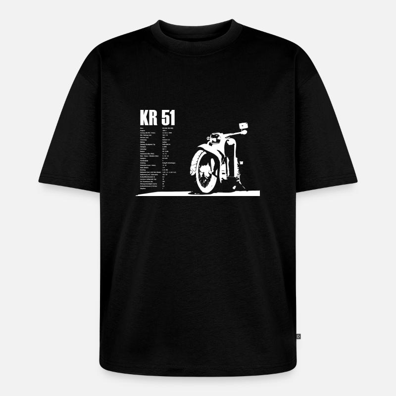 Simson Schwalbe Kr-51 - Unisex Premium Oversized Bio T-Shirt - Schwarz