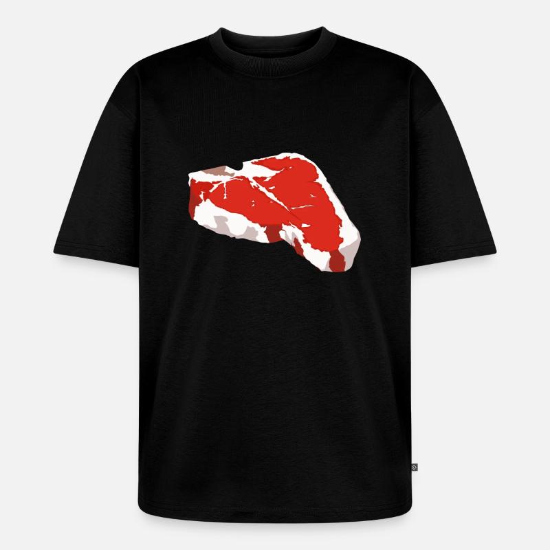 Steak - Unisex Premium Oversized Bio T-Shirt - Schwarz