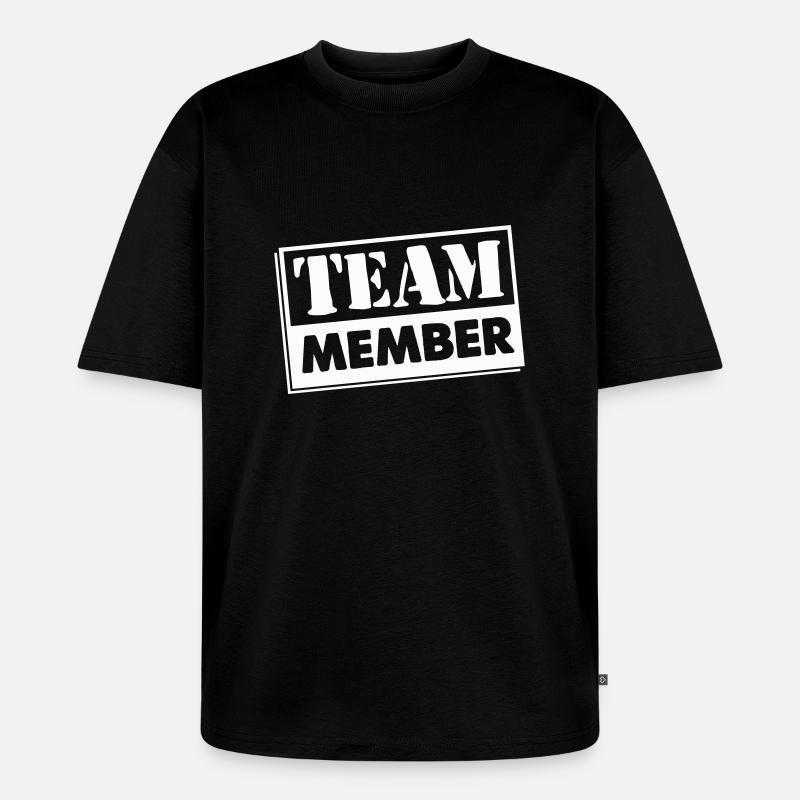 team member 01 - Unisex Premium Oversized Bio T-Shirt - Schwarz