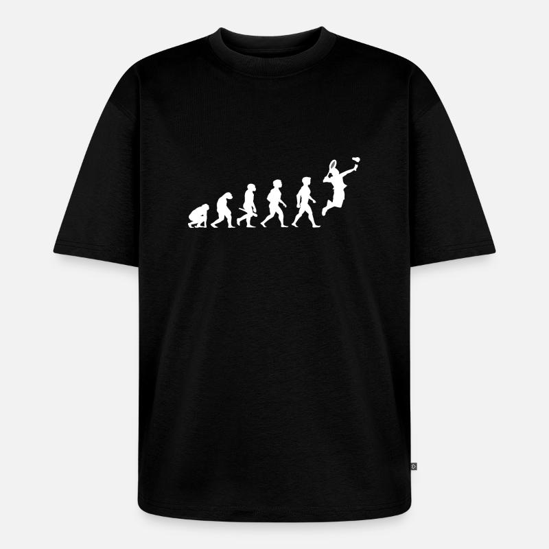 Evolution badminton shuttlecock shuttlecock player - Unisex Premium Oversized Organic T-Shirt - black