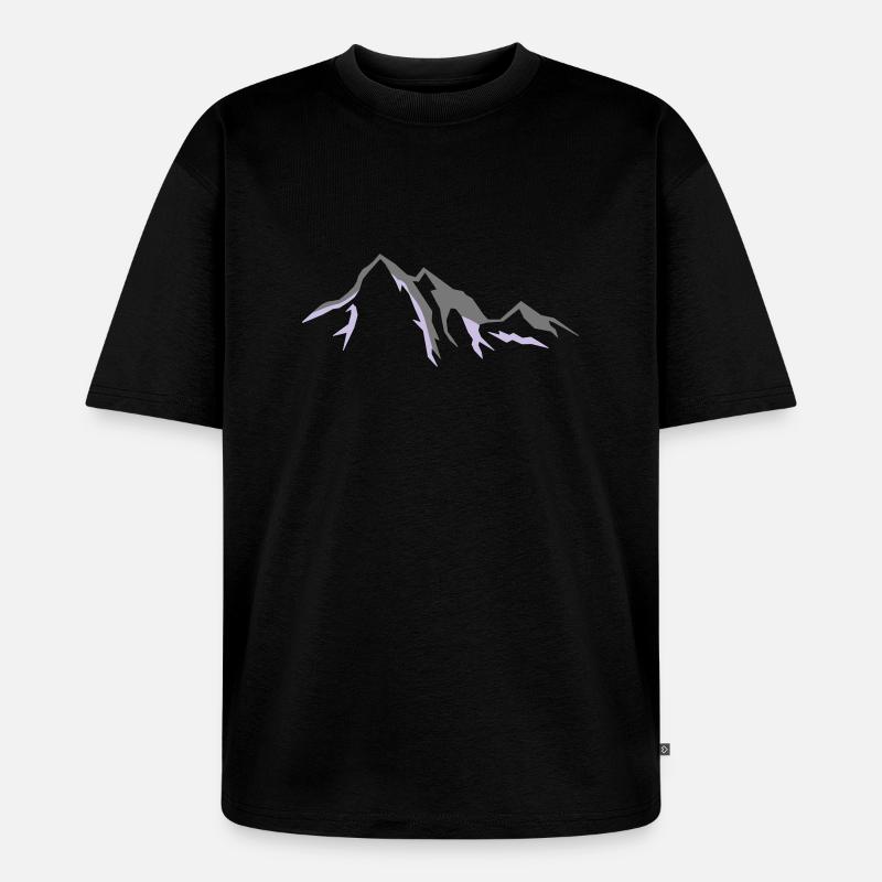 mountains_02 - Unisex Premium Oversized Bio T-Shirt - Schwarz