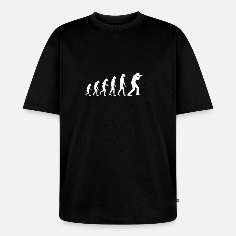 Photographe évolution - T-shirt Premium bio oversize Unisexe - noir