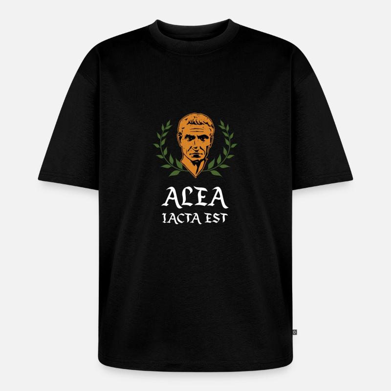 Cesar ALEA IACTA EST - Unisex Premium Oversized Organic T-Shirt - black
