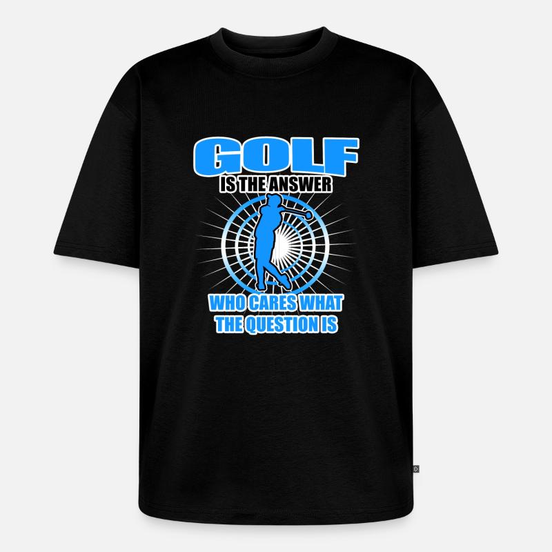 Golf Geschenk - Unisex Premium Oversized Bio T-Shirt - Schwarz