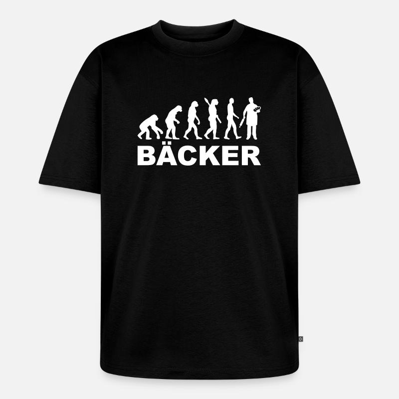 Bäcker - Unisex Premium Oversized Bio T-Shirt - Schwarz
